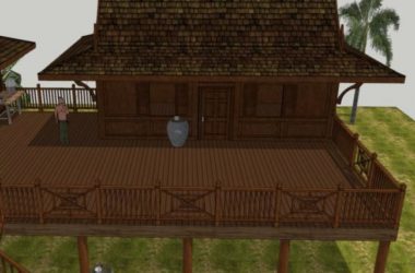 Sketchup别墅模型|度假小木屋，现代风格-BIM建筑网