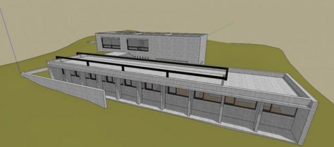 Sketchup别墅模型|小莜住宅，独栋别墅，现代风格，安藤忠雄