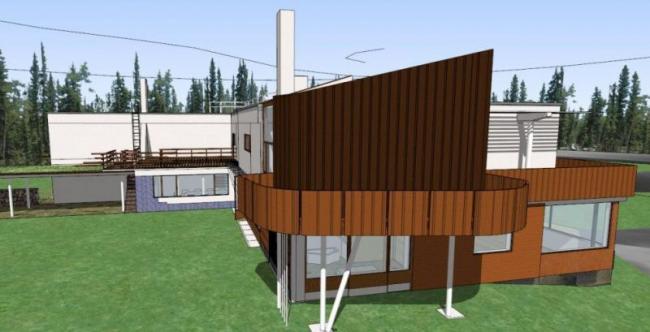 Sketchup别墅模型|独栋别墅，阿尔瓦·阿尔托，现代风格