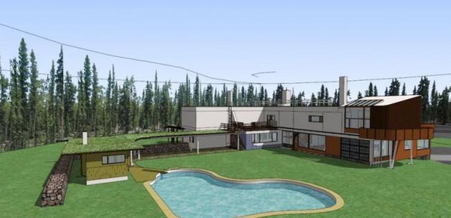 Sketchup别墅模型|独栋别墅，阿尔瓦·阿尔托，现代风格