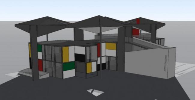 Sketchup别墅模型|独栋别墅，柯布西耶，现代风格