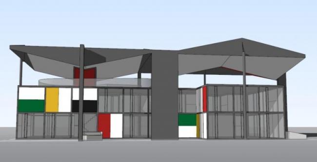 Sketchup别墅模型|独栋别墅，柯布西耶，现代风格