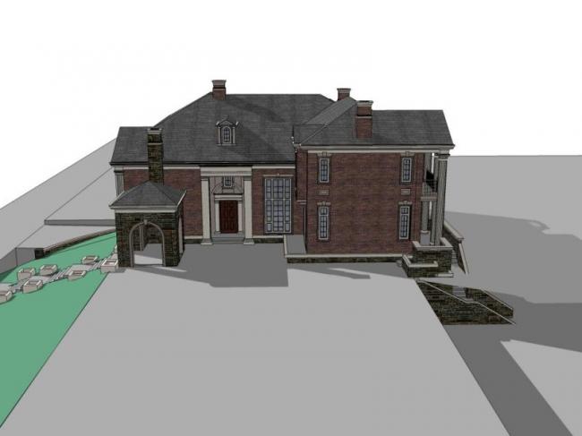 Sketchup别墅模型|独栋别墅，古典风格