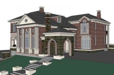 Sketchup别墅模型|独栋别墅，古典风格-BIM建筑网