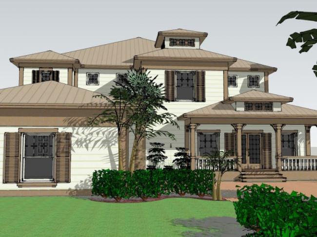 Sketchup别墅模型|独栋别墅，现代风格