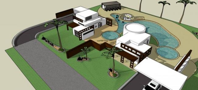 Sketchup别墅模型|独栋别墅，现代风格