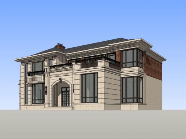 Sketchup别墅模型|独栋别墅，现代风格