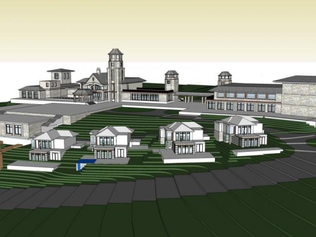 Sketchup别墅模型|叠拼别墅，现代风格