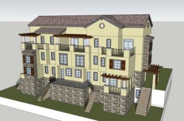 Sketchup别墅模型|叠拼别墅，现代风格-BIM建筑网