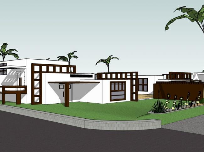 Sketchup别墅模型|独栋别墅，现代风格