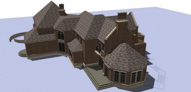 Sketchup别墅模型|独栋别墅，现代风格