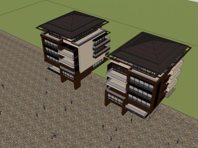 Sketchup别墅模型|别墅，花园洋房，现代风格