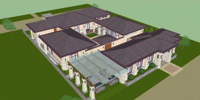 Sketchup别墅模型|独栋别墅，现代风格