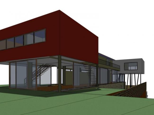 Sketchup别墅模型|独栋别墅，现代风格