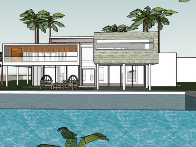 Sketchup别墅模型|独栋别墅，现代风格