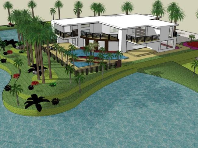 Sketchup别墅模型|独栋别墅，现代风格