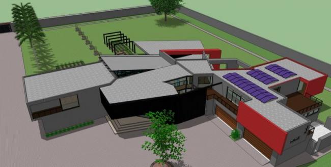 Sketchup别墅模型|独栋别墅，现代风格