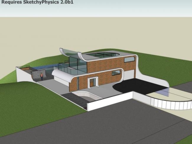 Sketchup别墅模型|独栋别墅，现代风格