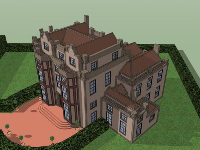 Sketchup别墅模型|叠拼别墅，现代风格