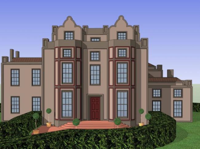 Sketchup别墅模型|叠拼别墅，现代风格