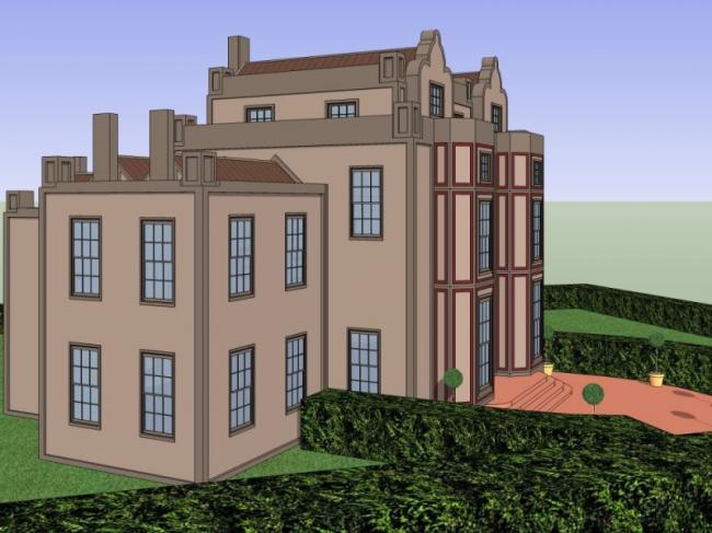 Sketchup别墅模型|叠拼别墅，现代风格