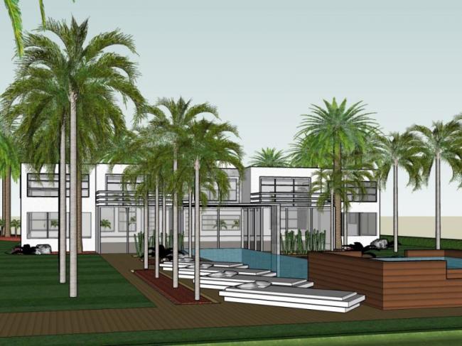 Sketchup别墅模型|独栋别墅，现代风格