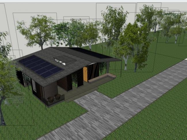 Sketchup别墅模型|亭子，现代风格