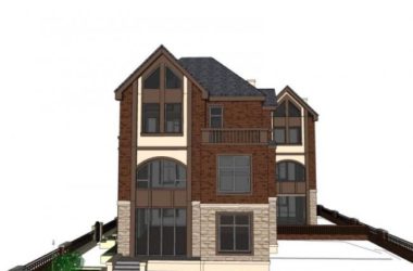 Sketchup别墅模型|联排别墅，现代风格-BIM建筑网