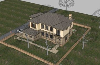 Sketchup别墅模型|独栋别墅，现代风格-BIM建筑网