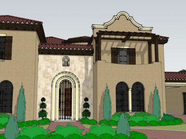 Sketchup别墅模型|独栋别墅，欧式风格