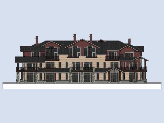 Sketchup别墅模型|联排别墅，现代风格