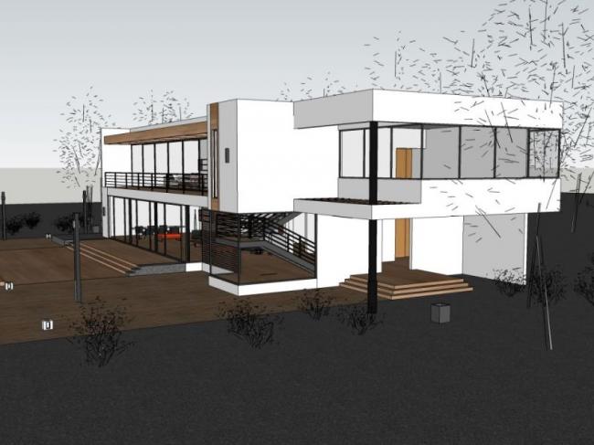 Sketchup别墅模型|独栋别墅，现代风格