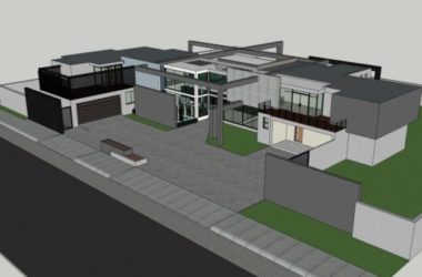 Sketchup别墅模型|独栋别墅，现代风格-BIM建筑网