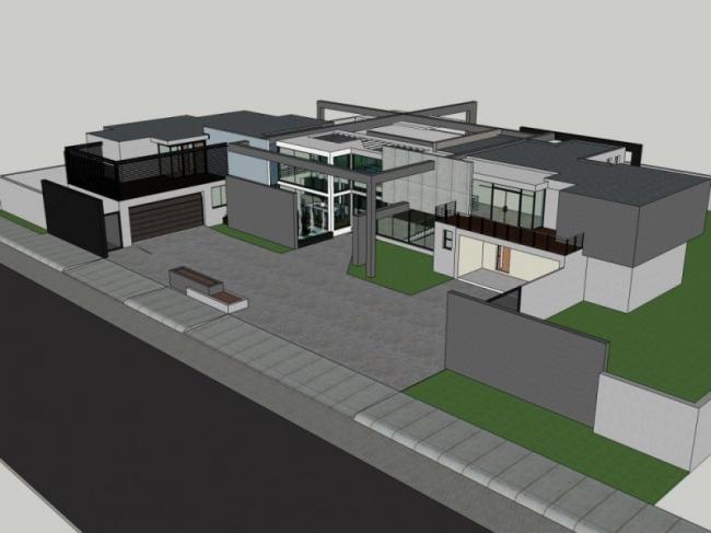 Sketchup别墅模型|独栋别墅，现代风格