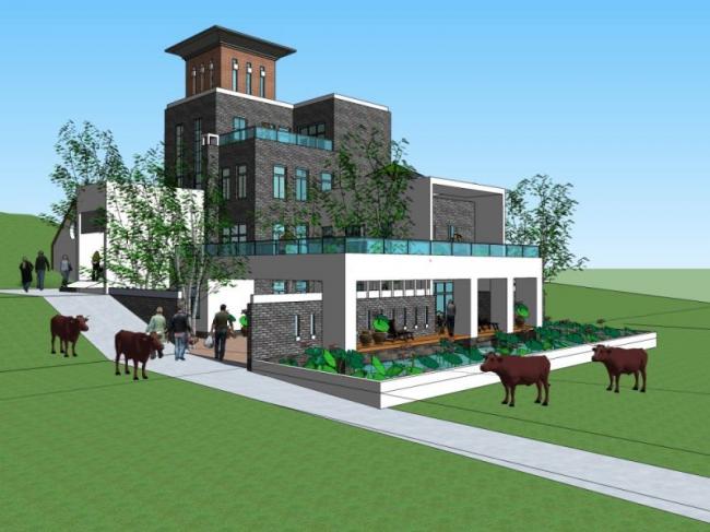 Sketchup别墅模型|叠拼别墅，现代风格