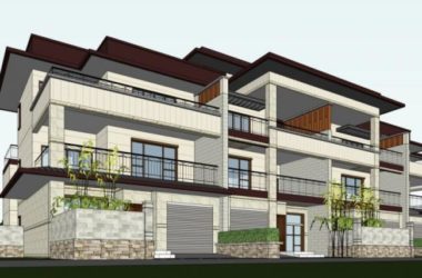 Sketchup别墅模型|联排别墅，现代风格-BIM建筑网