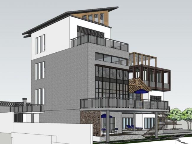 Sketchup别墅模型|叠拼别墅，现代风格
