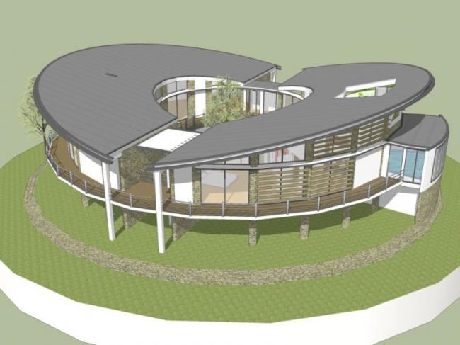 Sketchup别墅模型|独栋别墅，现代风格