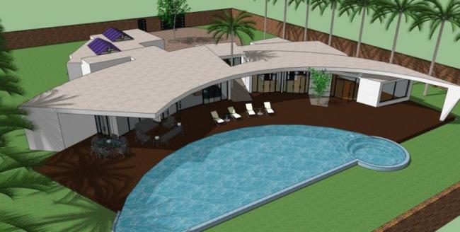 Sketchup别墅模型|独栋别墅，现代风格