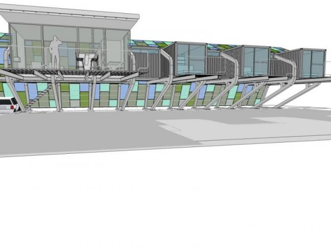 Sketchup别墅模型|联排别墅，现代风格