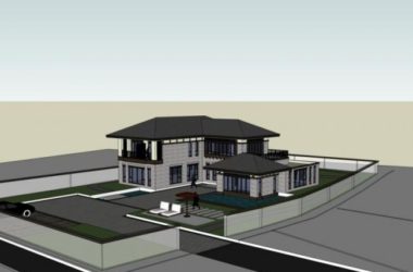 Sketchup别墅模型|独栋别墅，现代风格-BIM建筑网