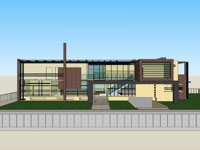 Sketchup别墅模型|独栋别墅，现代风格
