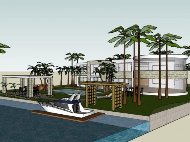 Sketchup别墅模型|独栋别墅，现代风格