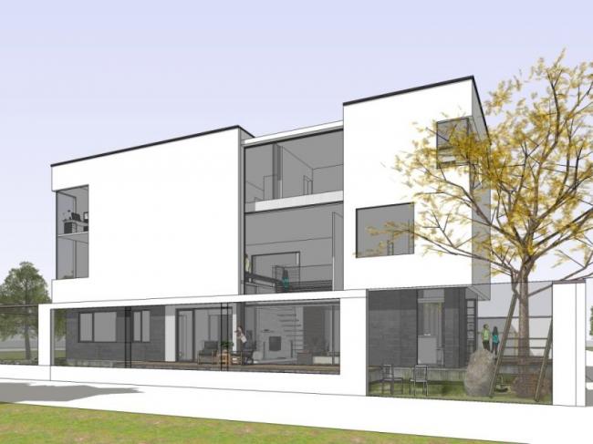 Sketchup别墅模型|独栋别墅，现代风格