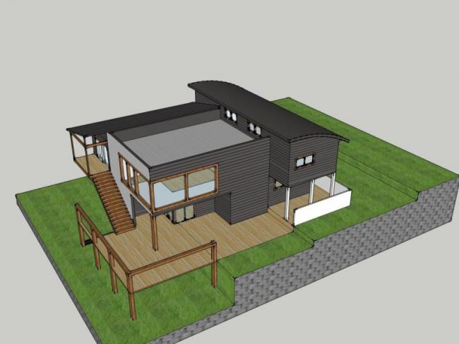 Sketchup别墅模型|独栋别墅，现代风格