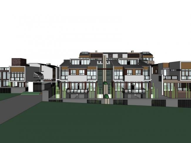 Sketchup别墅模型|叠拼别墅，现代风格