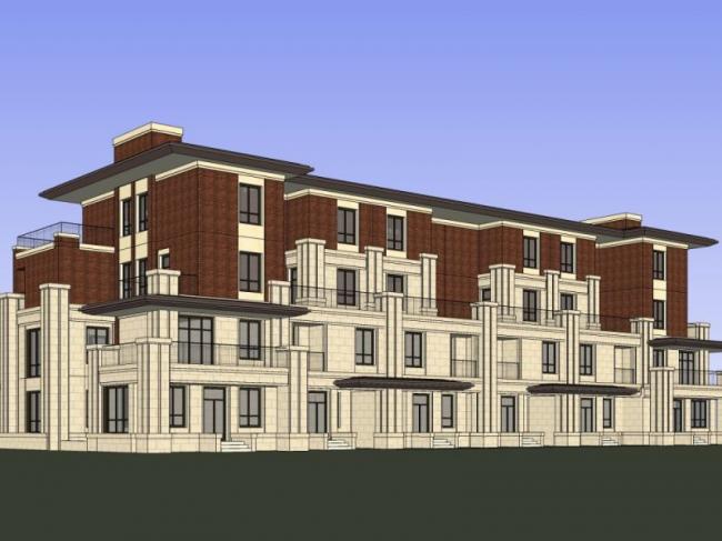 Sketchup别墅模型|叠拼别墅，现代风格