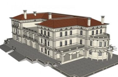 Sketchup别墅模型|叠拼别墅，古典风格-BIM建筑网