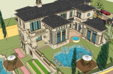 Sketchup别墅模型|叠拼别墅，欧式古典风格-BIM建筑网