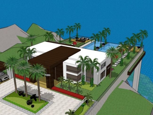 Sketchup别墅模型|独栋别墅，现代风格